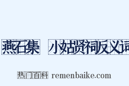 燕石集·小姑贤祠反义词是什么意思的图片